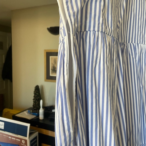 Blue and white stripe midi dress - Picture 6 of 7